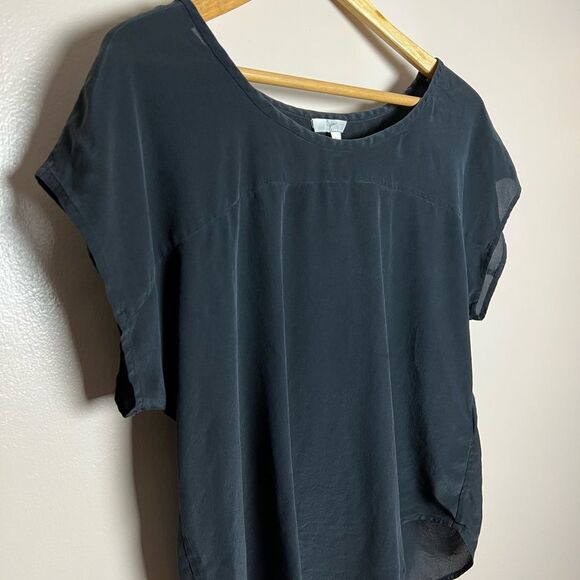 CLEARANCE! Black Silk Joie Boxy Fit Blouse Size S EUC - Picture 4 of 6